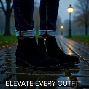 NIB ~ Toms "Deia" Black Suede + Faux Shearling Ankle Boots ~ Girls Youth Sizes